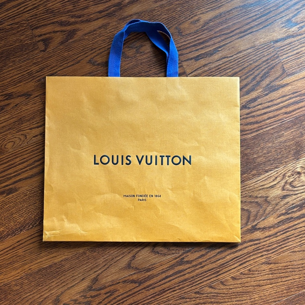 Louis Vuitton Yellow and Blue Shopping Bag